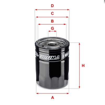 Imagen de SOFIMA S 3530 R Filtro de aceite M 20 X 1,5 con válvula bloqueo retorno enroscable FIAT: Punto II Hatchback, Multipla, Brava Hatchback