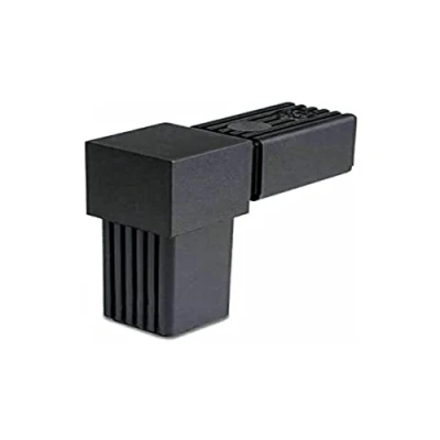 Imagen de cyclingcolors CONECTOR PARA TUBO CUADRADO 20x20 25x25 30x30 20mm 25mm 30mm Plástico ángulo recto soporte estantes negro (L (30mm))