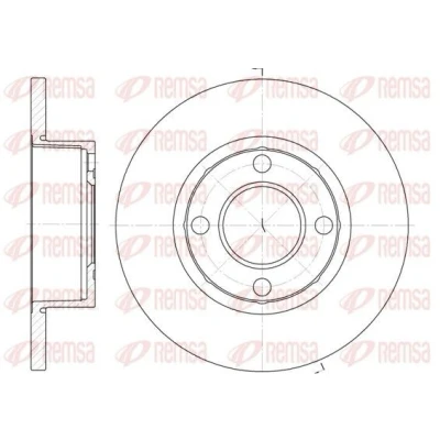 Imagen de REMSA 6173.00 Disco de freno Eje delantero 256, 256 13 4 macizo AUDI: 80 B4 Berlina, Avant, 90 B3