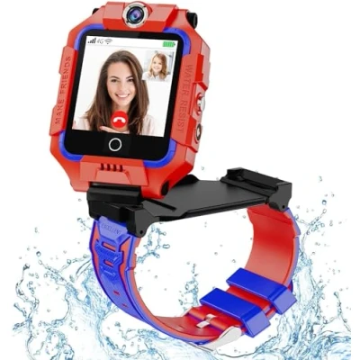 Imagen de OKYUK Reloj Inteligente 4G para niños, rastreador GPS, múltiples Estilos de Escritorio Elegir, Llamadas bidireccionales, Competencia Imagen, SOS, Wi Fi, Pantalla táctil Impermeable niños