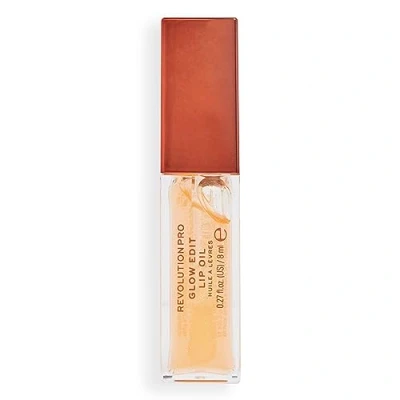 Imagen de Revolution Pro, Glow Edit Shimmer Lip Oil, Fórmula no Pegajosa e Hidratante, Contiene Vitamina E, Acabado Brillante, Forever Orange, 8ml