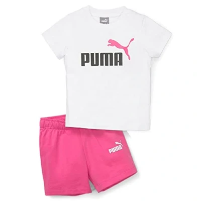 Imagen de PUMA Minicats tee &amp; Shorts Set Traje de trote, Unisex niños, Blanco Rosa Perla, 62