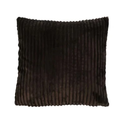 Imagen de Gözze Funda de cojín suave con aspecto pana, Set 2, 50 x cm Marrón oscuro