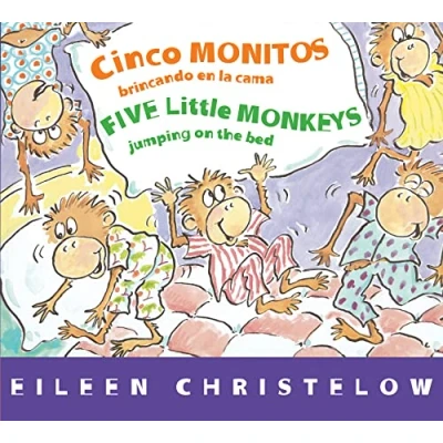 Imagen de Five Little Monkeys Jumping on the Bed/Cinco monitos brincando en la cama: Bilingual Spanish English (Five Story)