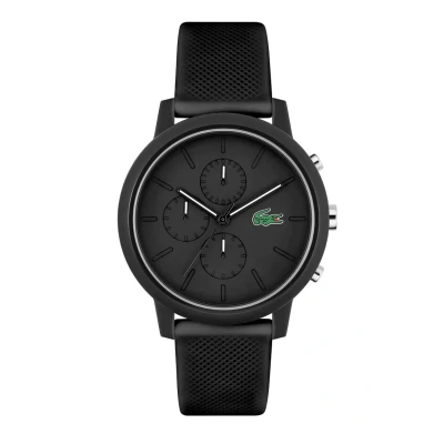 Imagen de Lacoste Reloj Cronógrafo de Cuarzo para Hombre Colección LACOSTE.12.12 Chrono con Correa Silicona Negra 2011243