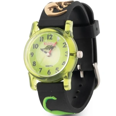 Imagen de Kiddus Reloj Educativo de Calidad para niña y niño. Analógico Pulsera, con Ejercicios Time Teacher Aprender a Leer Decir la Hora. Mariposa. Fluorescente