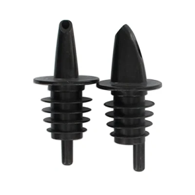 Imagen de Fackelmann Juego de 2, Boquilla, Botella, tapón vertedor 7 cm, 2 Piezas LDPE, Negro, x 5 3.2 cm