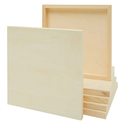 Imagen de Tableros de madera sin terminar para añadir lonas, Paquete 6, 20,5 cm x 30,5 2,2