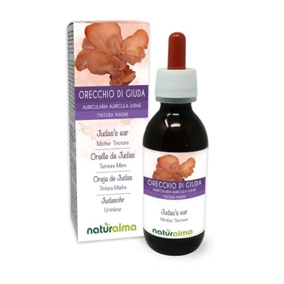 Imagen de Oreja de Judas (Auricularia auricula judae) hongo Tintura Madre sin alcohol Naturalma Extracto líquido gotas 120 ml Complemento alimenticio Vegano