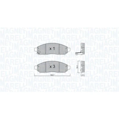Imagen de MAGNETI MARELLI 363916060982 Juego de pastillas freno NISSAN: Pathfinder 3, NP300 Navara Pick up, Camión plataforma / Chasis