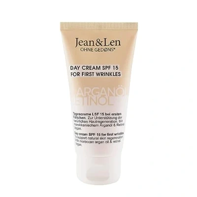 Imagen de Jean &amp; Len crema de día Regeneradora SPF15 aceite argán y retinol, para las primeras arrugas, favorece la regeneración natural piel, con factor protección solar, 50 ml