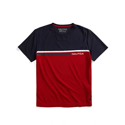 Imagen de Nautica Camiseta Navtech Colorblock para hombre, Rojo náutico, X Large