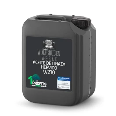 Imagen de Aceite de linaza hervido natural para protección y cuidado la madera W210 5L