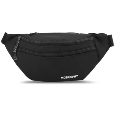Imagen de Riñonera Deportiva, Mujer Hombre Running Cinturón Impermeable Bandolera Multifuncional Bolsillos Ajustable Bolso de Cintura Viajar Camina el Perro Bicicleta Excursionismo Acampada (Negro)