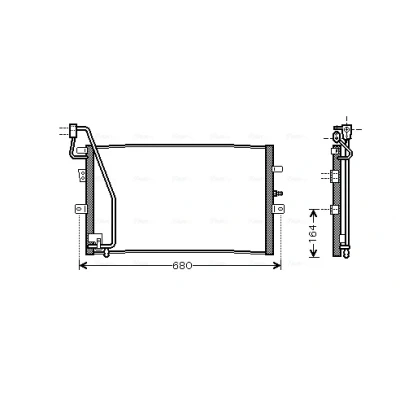 Imagen de PRASCO SB5056 Condensador 11,7 8,4 Aluminio 586 R 134 a SAAB: 9 5 Berlina