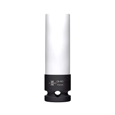 Imagen de Vaso de impacto 15 mm con protector para llantas aluminio atornillador WIESEMANN 1893 0,5&quot; I 80324