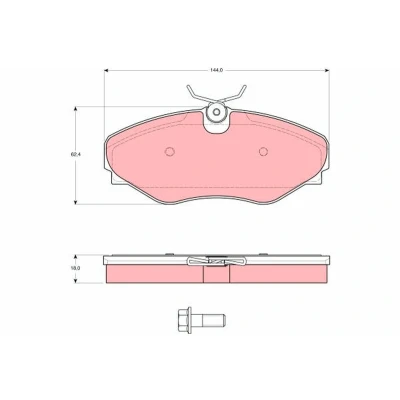 Imagen de TRW GDB1574 Juego de pastillas freno no preparado para indicador desgaste con tornillos pinza accesorios RENAULT: Avantime, ESPACE 3