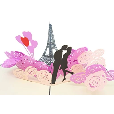 Imagen de PopLife Cards Torre Eiffel romántica, París pop up tarjeta de San Valentín todas las ocasiones