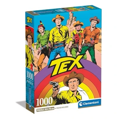 Imagen de Clementoni Tex Puzzle 1000 Piezas, Rompecabezas de cómics, Ilustraciones Autor, Vertical, diversión para Adultos, Fabricado en Italia, Multicolor (39841)