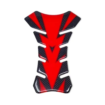 Imagen de Protector de depósito Tank Pad adhesivo 3D para Moto Colors Rojo, 13 x 19 cm