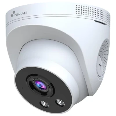 Imagen de NIVIAN Cámara de Seguridad WiFi 6 2K para Interior Montaje en Techo, Visión Nocturna Dual, Detección Inteligente con IA, Audio Bidireccional y Almacenamiento la Nube. Kit CCTV