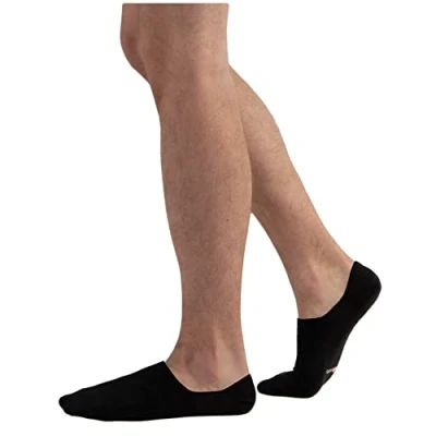 Imagen de vitsocks Calcetines Invisibles Finos Suaves Hombre (4 PARES) Agarres Antideslizantes, negro, 43 46