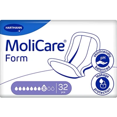 Imagen de Molicare Moldes de 8 gotas para incontinencia severa: alta seguridad, protección adicional y discreción mujeres hombres, 32 unidades