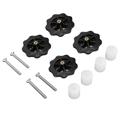 Imagen de Kit Impresora 3D 4 Piezas, Pieza Nivelación de Cama Térmica M4, Rueda Torcida a Mano con Números Romanos para Prusa I3 Plus/Anet A8/ Wanhao D9/ Ender 5 Plus, Kits Accesorios(Blanco + Negro)