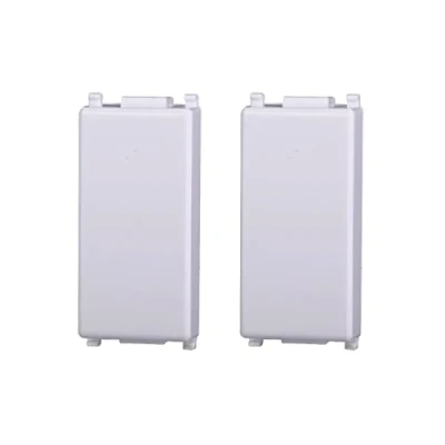 Imagen de 2 tapas para botones de 1 m, color blanco, compatible con Vimar Plana