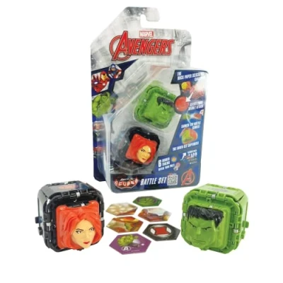 Imagen de Battle Cubes, Iron Man Cube 2 Pack Avengers Hulk &amp; Black Widow, Papel de Roca, Juego Tijeras, Multicolor, Medium (Flair Leisure BAV00200)