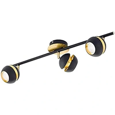 Imagen de EGLO Foco Nocito GU10, 9.9 W, Negro y Dorado, 58.5 x 10.5 3 cm