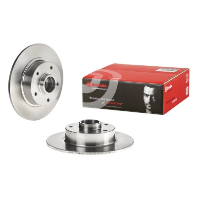 Imagen de BREMBO 08.B369.27 Disco de freno 260 8 5 macizo con juego cojinetes rueda, anillo sensor ABS RENAULT: MEGANE 3, Fluence