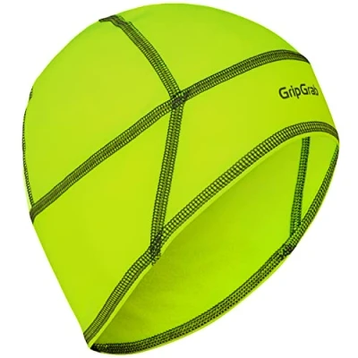 Imagen de GripGrab Sotocasco Lightweight Térmico Invierno Cortavientos Skull Cap Gorro Ciclismo Bicicleta Running Calentadores Babeza, Unisex Adult, Amarillo Neón, S (54 57 cm)