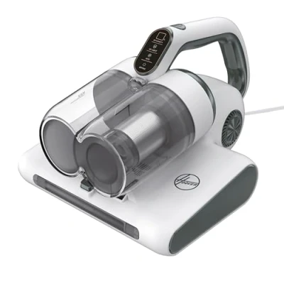 Imagen de Aspirador de mano Hoover ULTRAVORTEX 2.0, Cable 5m, 400 W, 0.6 l, Especial Colchones, Sensor Polvo, Antiácaros, Antibacterías, Luz UV C,Blanco