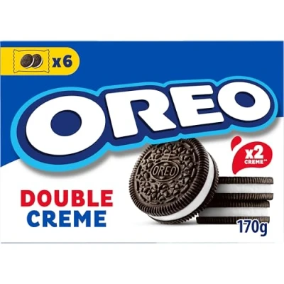 Imagen de Oreo doble Crema, galletas de chocolate rellenas crema sabor vainilla, Las clásicas pero con relleno, Paquete 170 g