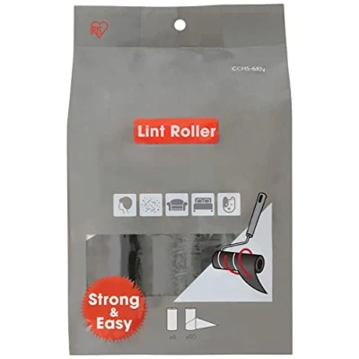 Imagen de Iris Ohyama, Conjunto de 6 recargas 60 hojas negras, para rodillo adhesivo CCNB RN especial pelusa y pelo animal, ropa, cortinas, sofás Handy Lint Roller CCHS 6RN Negro