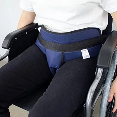 Imagen de Mobiclinic, Cinturón de sujeción pélvico, Acolchado, Marca Española, para Silla ruedas, Sofá, cierre con Clip, Ajustable, Talla M, 75 160 cm
