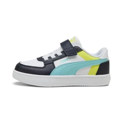 Imagen de Puma Caven 2.0 Block Unisex Zapatillas para niños, Talla: 29, White/safe lake/new navy Zapatos