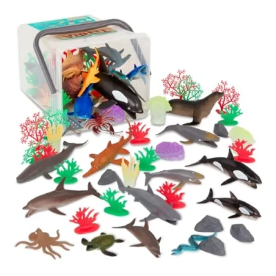 Imagen de Terra by Battat, Pescado,Tortuga Cubo Animales Marinos, Color único, Not Big (XBT AN2772Z)