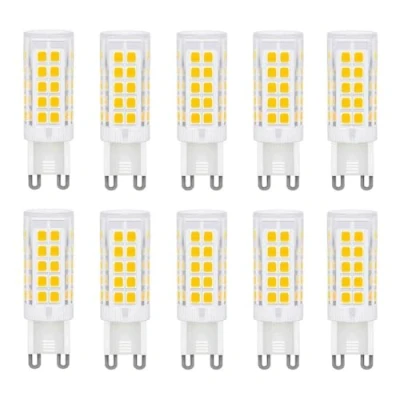 Imagen de WULUN Bulbo LED G9 5w, AC/DC 220 240v, 3000k blanco cálido, 500 lumen, protección ocular, ahorro de energía, luz no ajustable, lámpara techo, 10