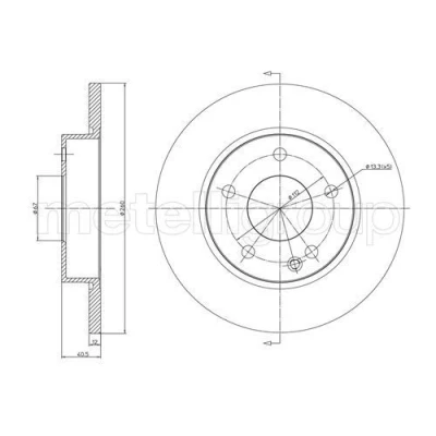 Imagen de Disco de freno METELLI 23 0470C