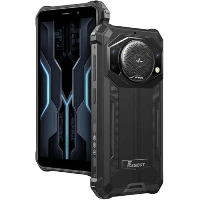 Imagen de FOSSiBOT 10600mAh Batería Smartphone Resistente F101P, Octa Core 7GB 64GB, Altavoz Máximo 3.5W, Cámara 24MP, Teléfono Móvil Antigolpes IP68, Android 13, 5.45&#039;&#039; HD +, Dual SIM, Huella Digital, Negro