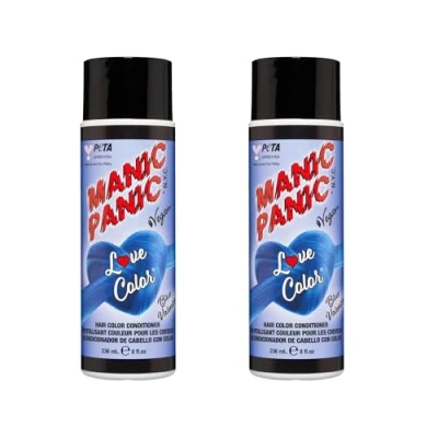 Imagen de manic panic love color azul valentine Sin crueldad, Vegano y vibrante 2 x 236ml