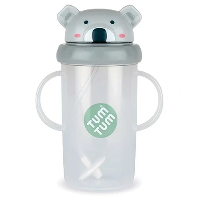 Imagen de TUM Vaso con Pajita Antiderrames de Aprendizaje Bebé sin BPA, 300 ml El Koala Kevin
