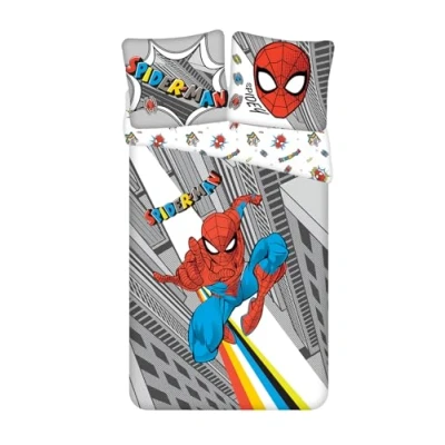 Imagen de Jerry fabrics Juego de cama Spiderman Pop 100% algodón, funda nórdica 140 x 200 cm + almohada 65