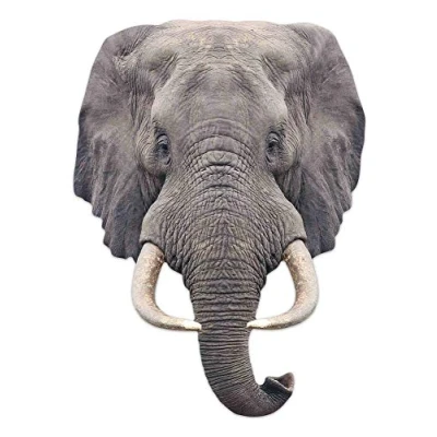 Imagen de STAR CUTOUTS Ltd Elefante con Colmillos Máscara de una sola cara, multicolor