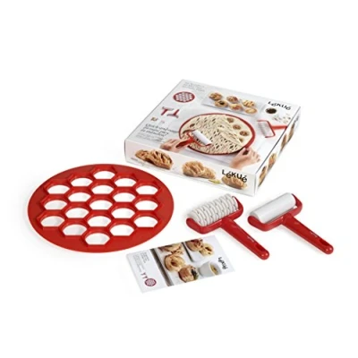 Imagen de Lékué Kit de Aperitivos, pastelería, Rojo, 30x30x3 cm