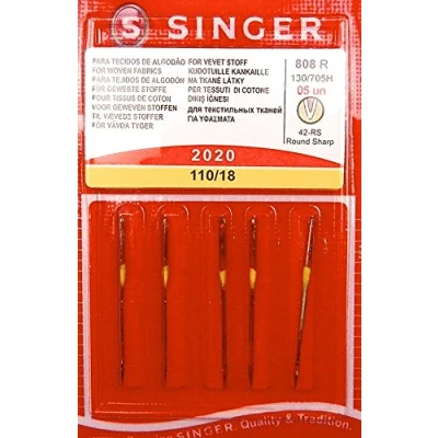 Imagen de Singer Aguja Universal 2020 110/18, Metal, Plata, 7 x 0,03 4 cm, 5