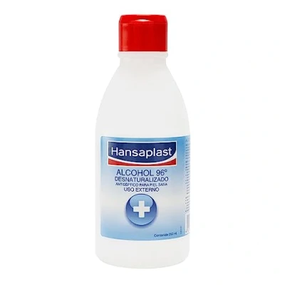 Imagen de Hansaplast alcohol 96º desnaturalizado antiséptico, de limpieza sanitario, bactericida para una e higiene eficaz la piel sana, 1 x 250 ml