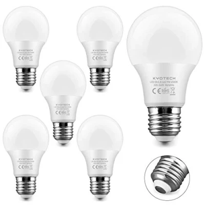 Imagen de KYOTECH bombillas LED E27 A60 9W equivalente a 75W 6500K luz Blanca Fría 780LM 220 ángulo de haz,Rosca Edison Bajo consumo Ahorro energia,Pack 6 Unidades
